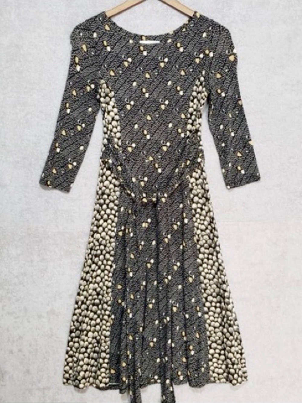 BODEN Anna Hotchpotch Floral Print Belted Jersey Midi Dress Size 4 - Picture 2 of 12